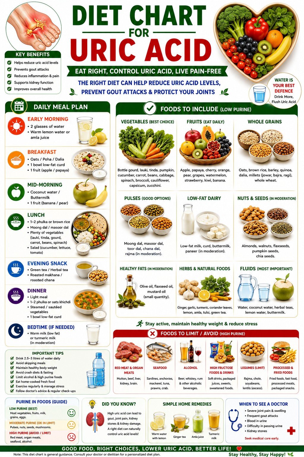High Uric Acid — Dietary Advice